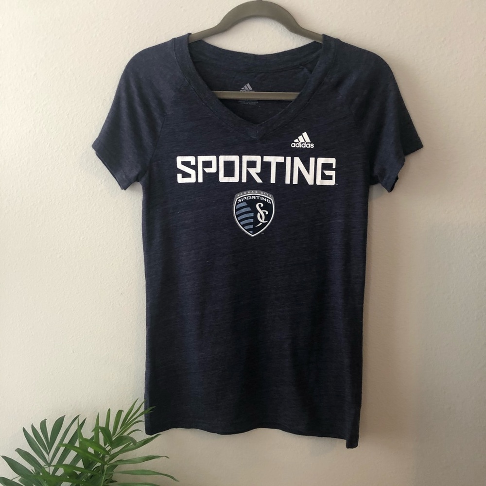 Adidas Sporting Kansas City Womens V-Neck T-Shirt